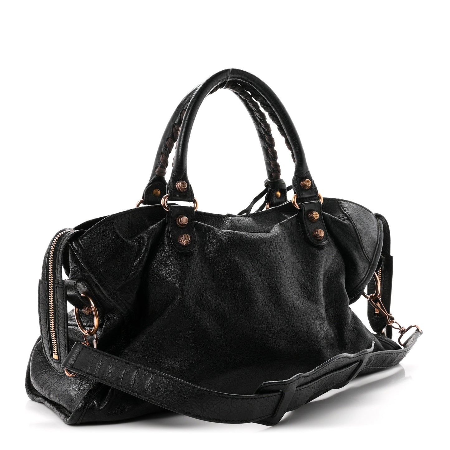Agneau Giant 12 Rose Gold Hardware City Black