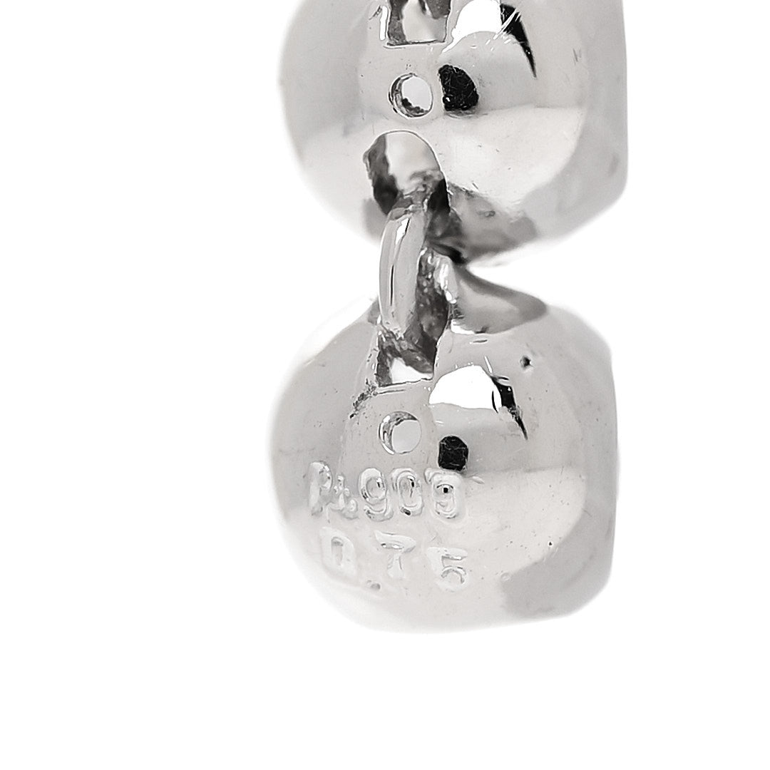 Platinum Diamond 1.50ct Round Cut Drop Earrings