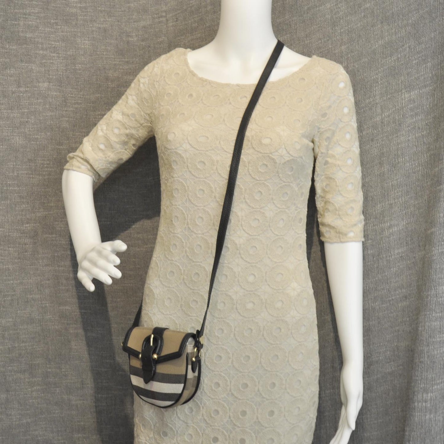 Prorsum Canvas Leather Small Check Crossbody Bag