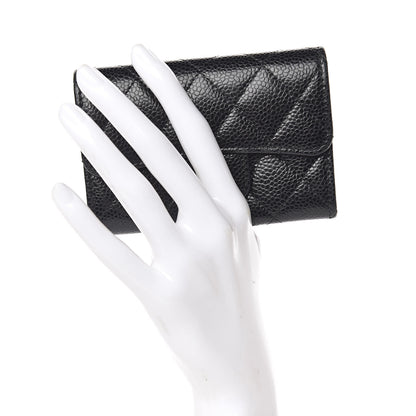Chanel Caviar Quilted Flap Card Holder Black 2 of 8