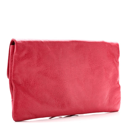 Balenciaga Agneau Classic Hardware Envelope Clutch Rose Thulian 4 of 11