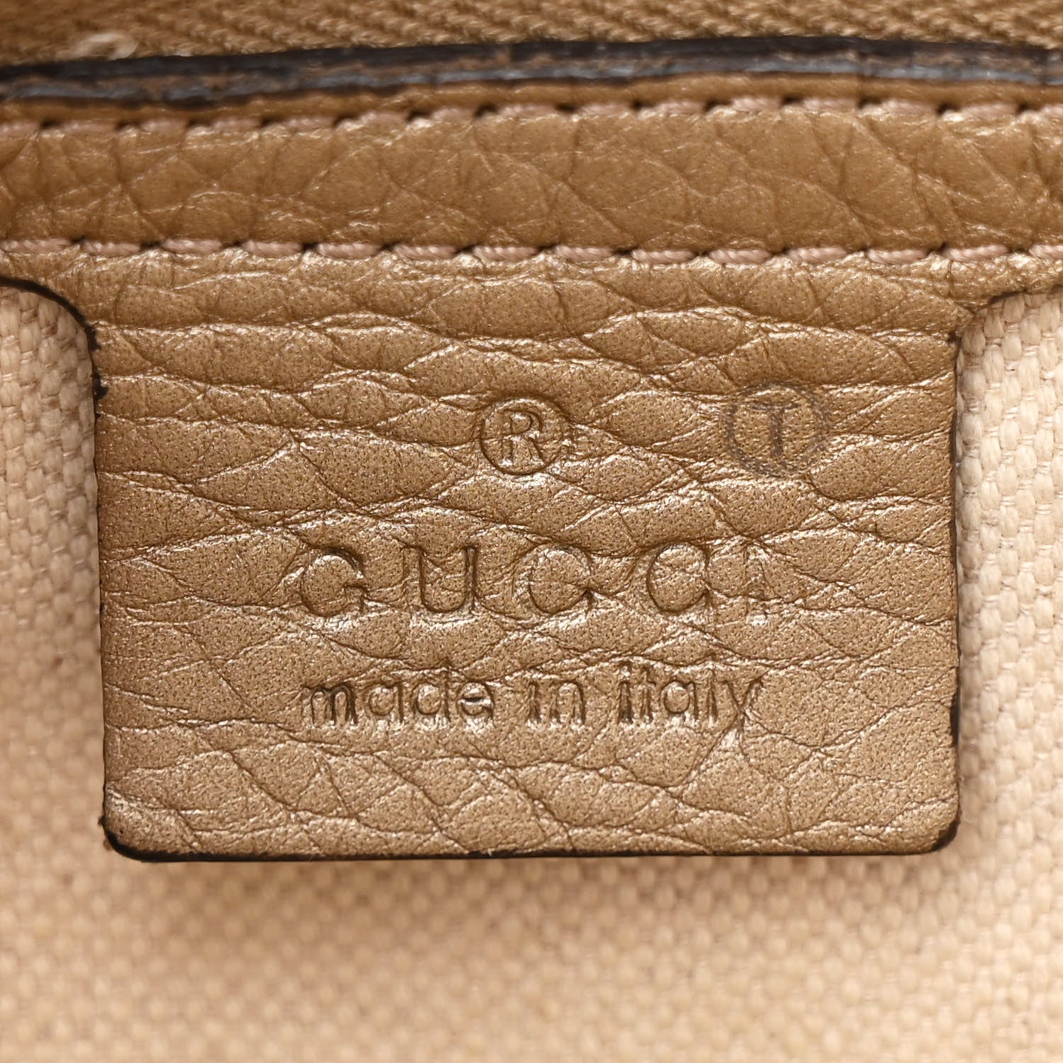 Gucci Monogram Calfskin Medium Bella Flap Bag Beige Ebony Champagne 6 of 15