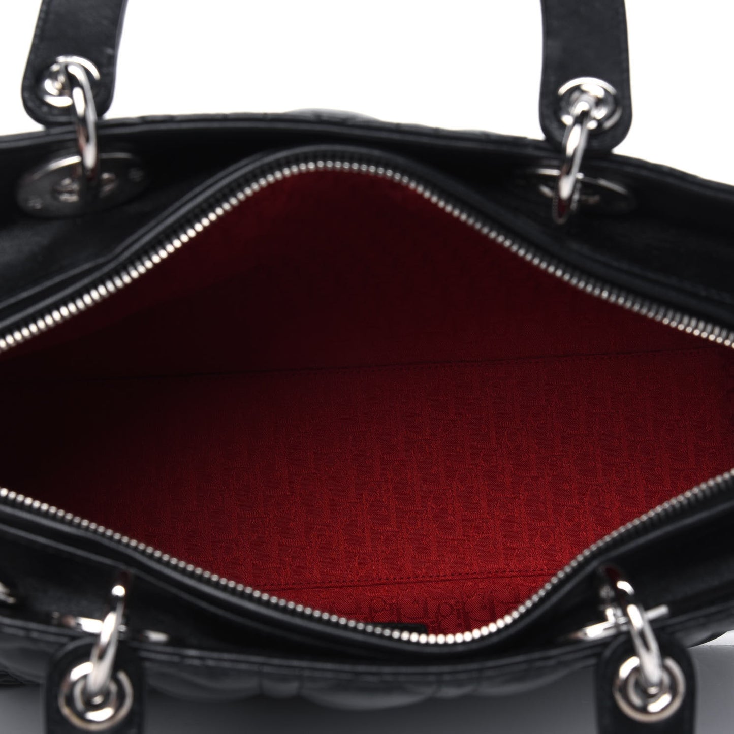 Lambskin Cannage Large Lady Dior Black