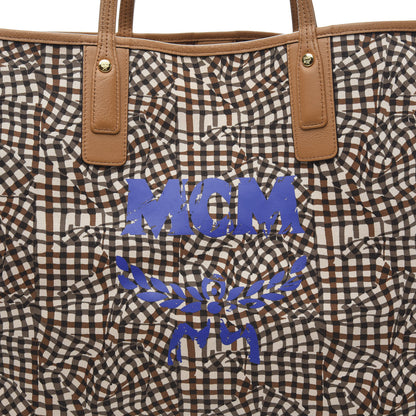 MCM Visetos Large Liz Reversible Shopper Tote Cognac 15 of 15