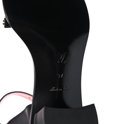 Louis Vuitton Calfskin Monogram Passenger Sandals 39 Black 6 of 7