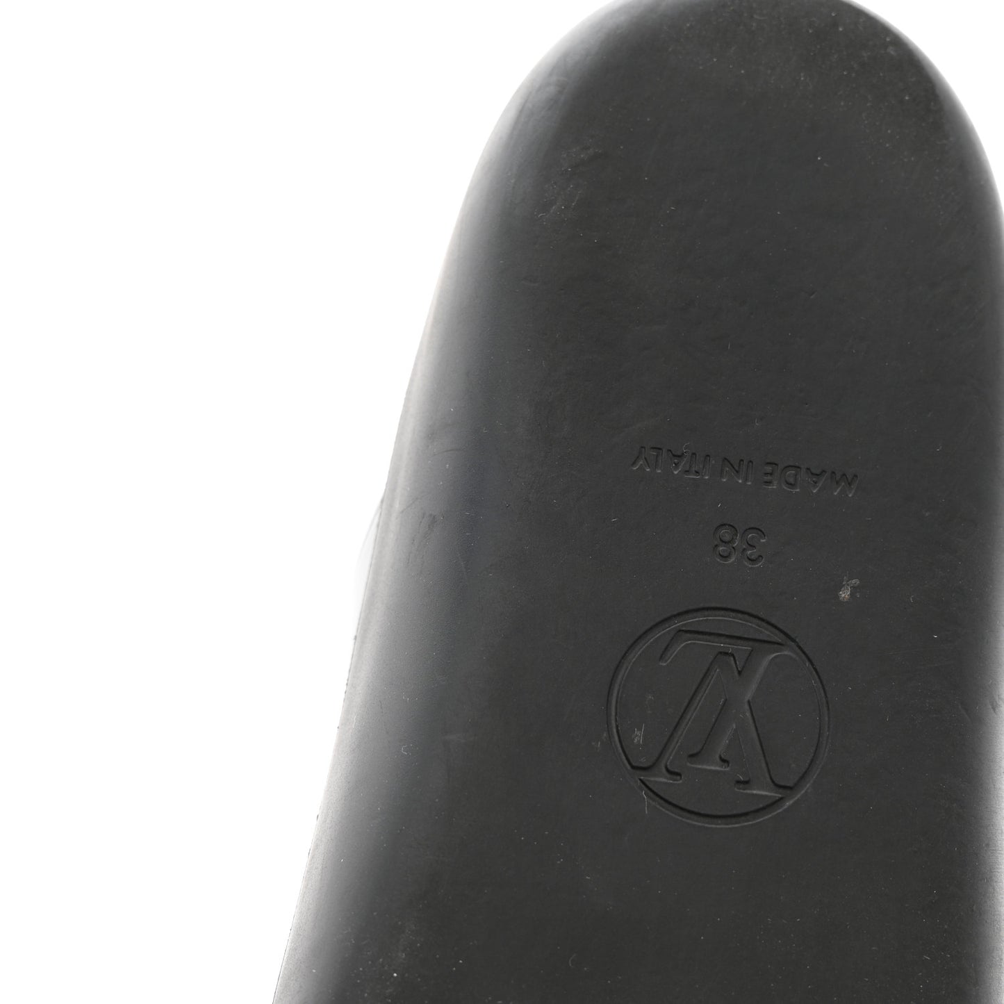 Monogram Sunbath Flat Mule Sandals 38 Black