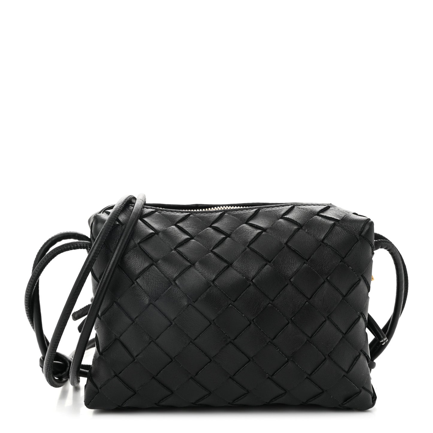 Nappa Intrecciato Mini Loop Camera Bag Black