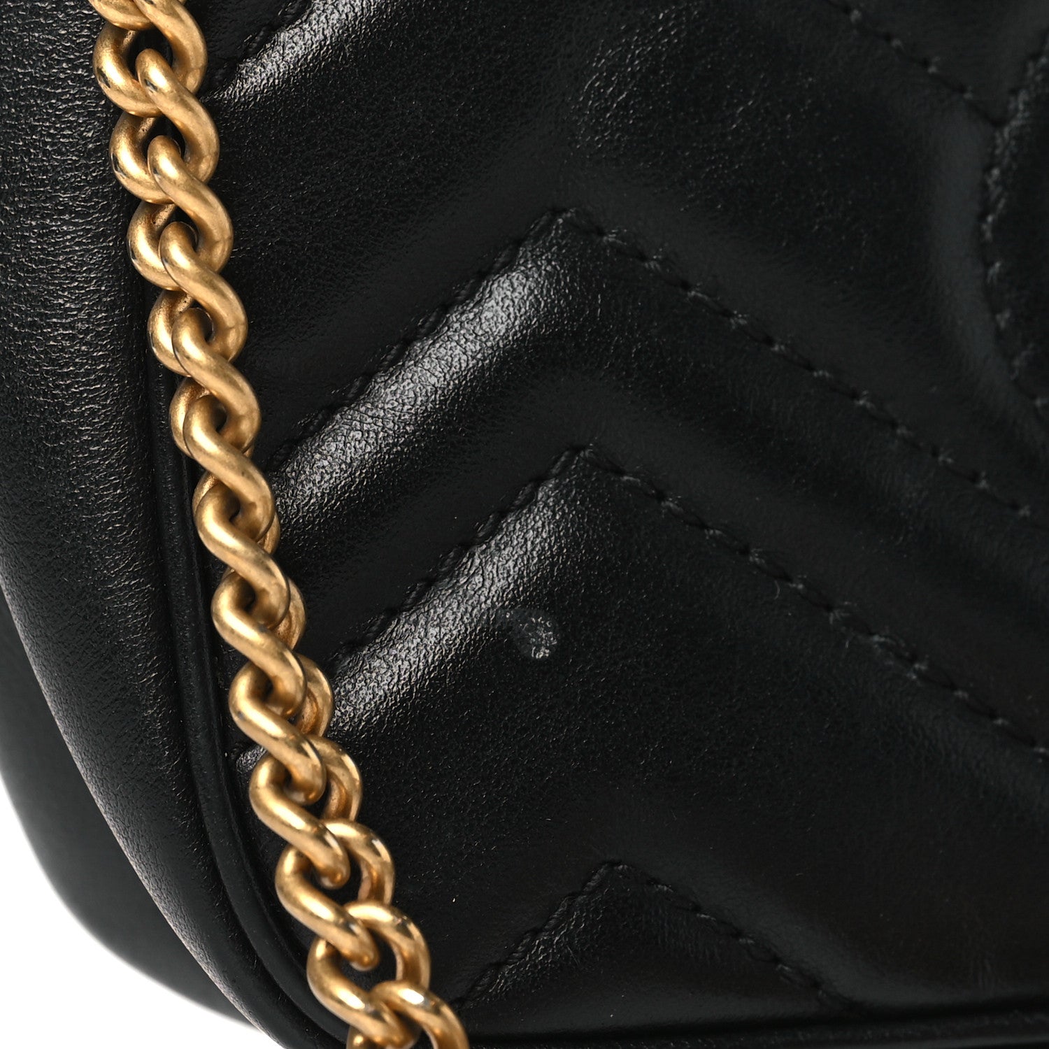 Gucci Calfskin Matelasse Super Mini GG Marmont Shoulder Bag Black 11 of 11