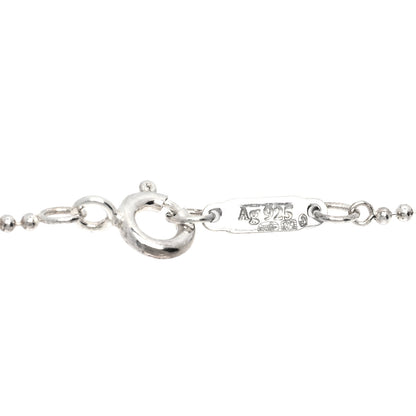 Tiffany Sterling Silver 1.2mm Bead Chain Necklace 16" 5 of 6