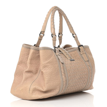 Bottega Veneta Nappa Intrecciato Punto Mocassino Roma Tote Cloth 2 of 16