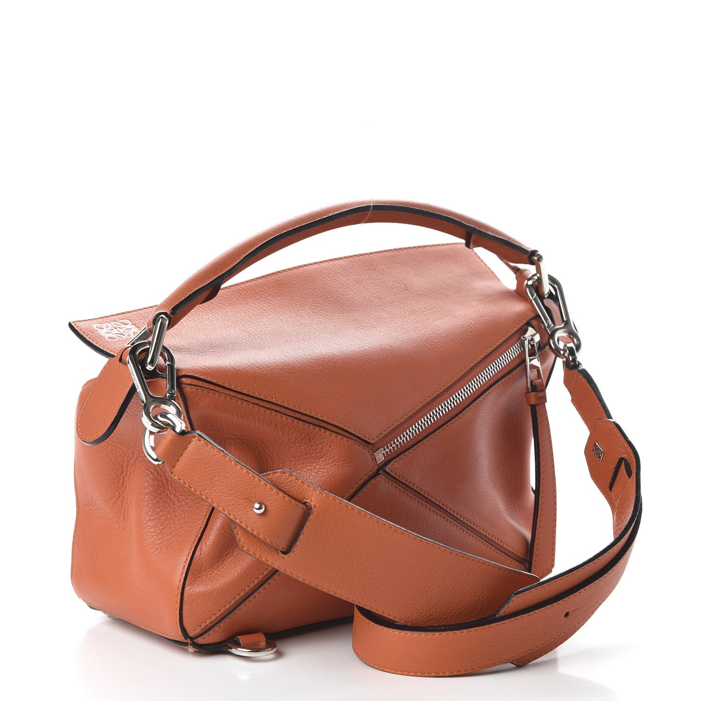 Calfskin Small Puzzle Bag Coral