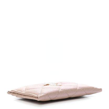 Chanel Iridescent Caviar Quilted Card Holder Beige 4 of 9