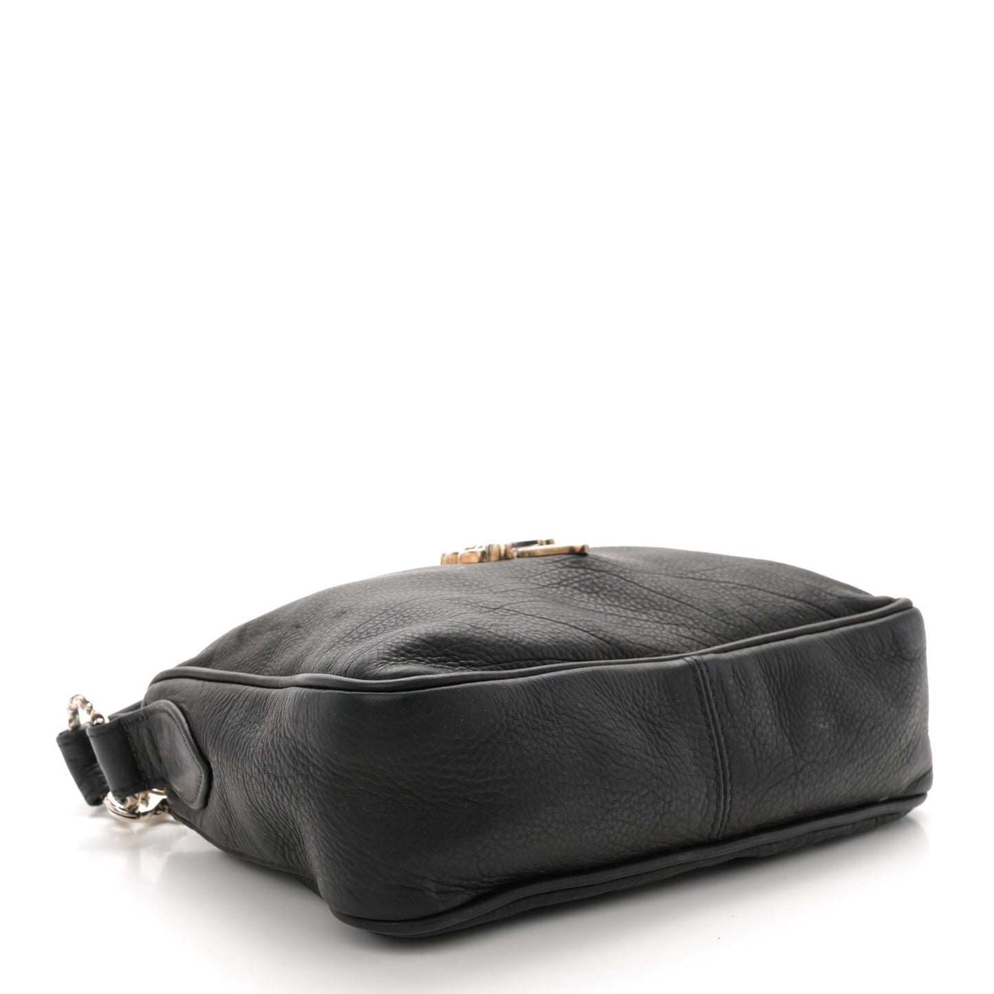 Grained Calfskin Chicken Nugget Bag Black