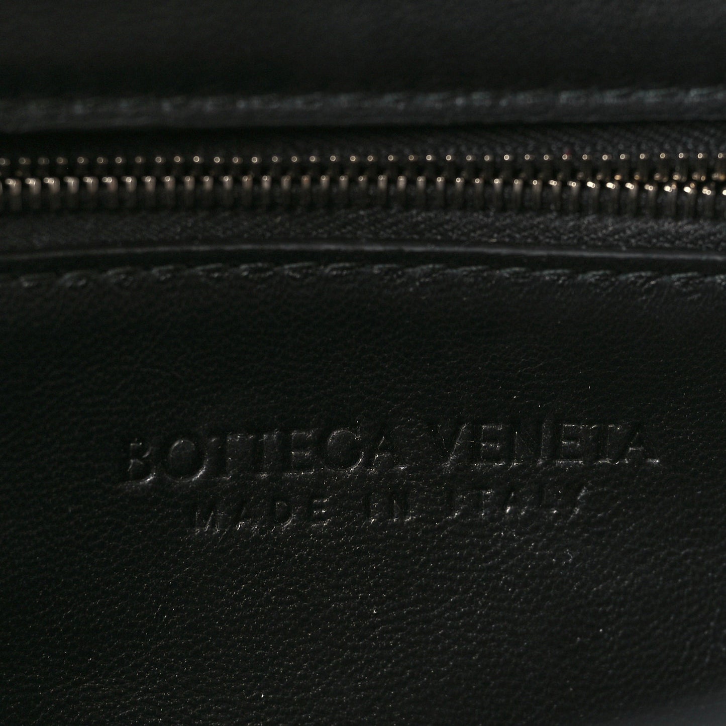 Nappa Intreccio Padded Top Handle Shoulder Bag Black