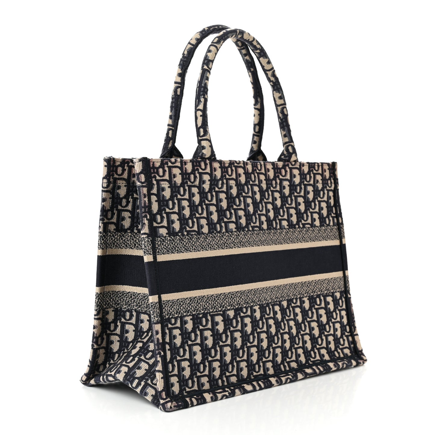 Oblique Medium Book Tote Blue Multicolor