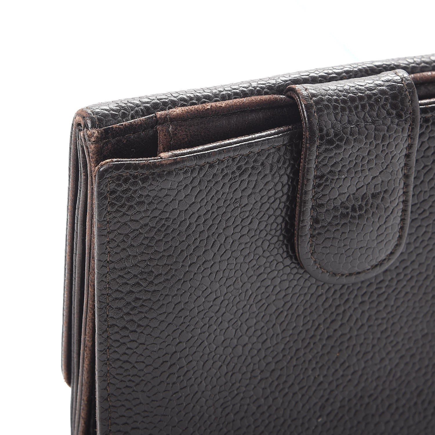 Chanel Caviar Timeless CC Compact French Wallet Brown 12 of 15