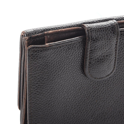 Chanel Caviar Timeless CC Compact French Wallet Brown 12 of 15