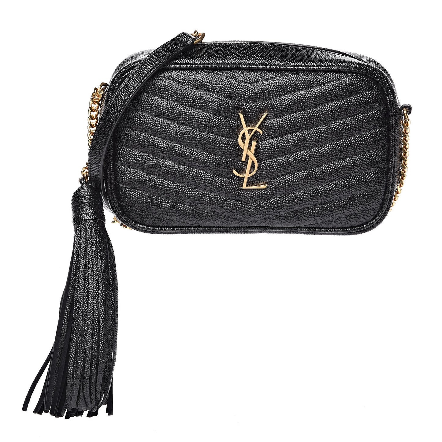 Grain De Poudre Matelasse Monogram Mini Lou Camera Bag Black