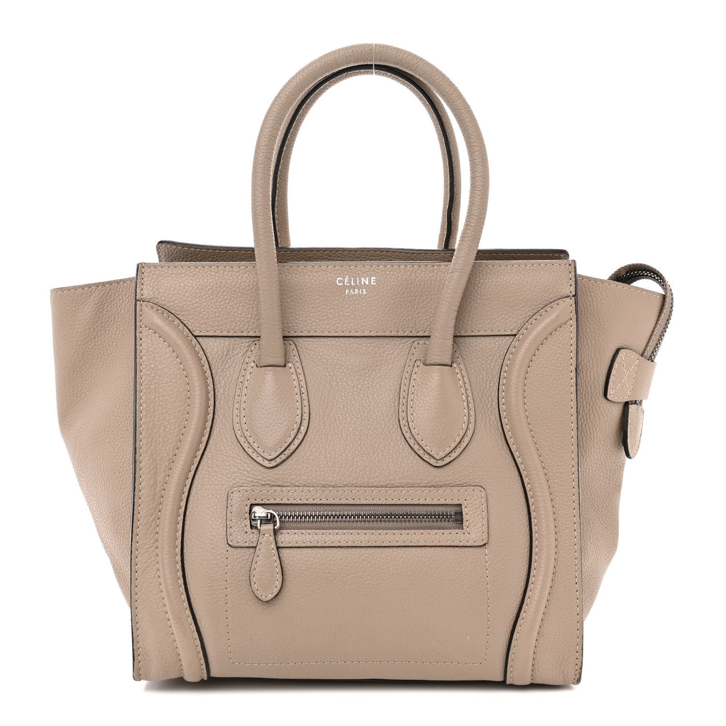 Drummed Calfskin Micro Luggage Dune