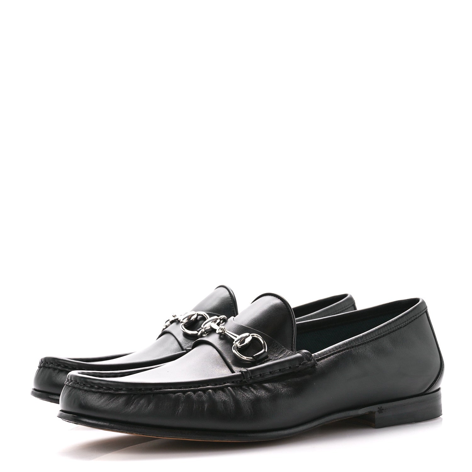 Gucci Lebonne Calfskin Mens Horsebit Loafers With Cover 8.5 Black 5 of 15