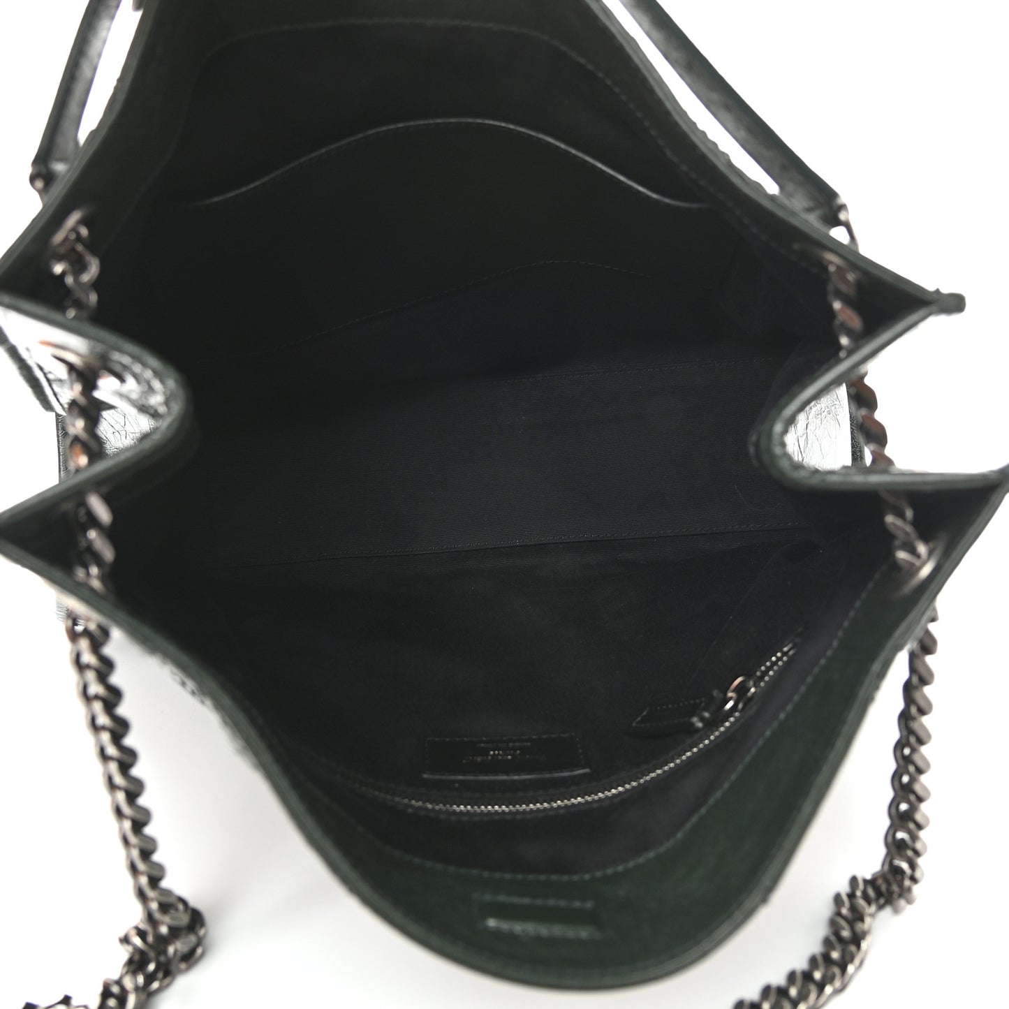 Crinkled Calfskin Matelasse Monogram Medium Niki Shopper Tote New Vert