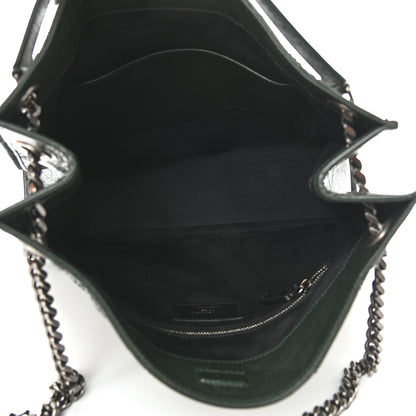 Saint Laurent Crinkled Calfskin Matelasse Monogram Medium Niki Shopper Tote New Vert 5 of 8