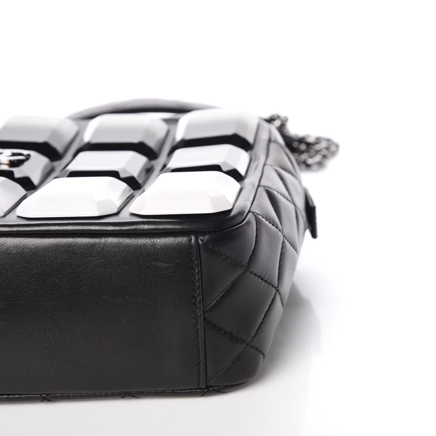 Lambskin Plexiglass Evening Art Camera Case Black