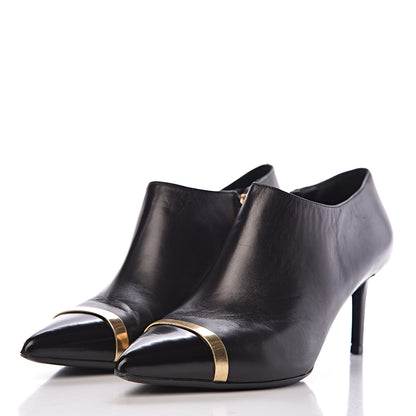 Saint Laurent Nappa Cap Toe Ankle Boots 39 Black 3 of 13