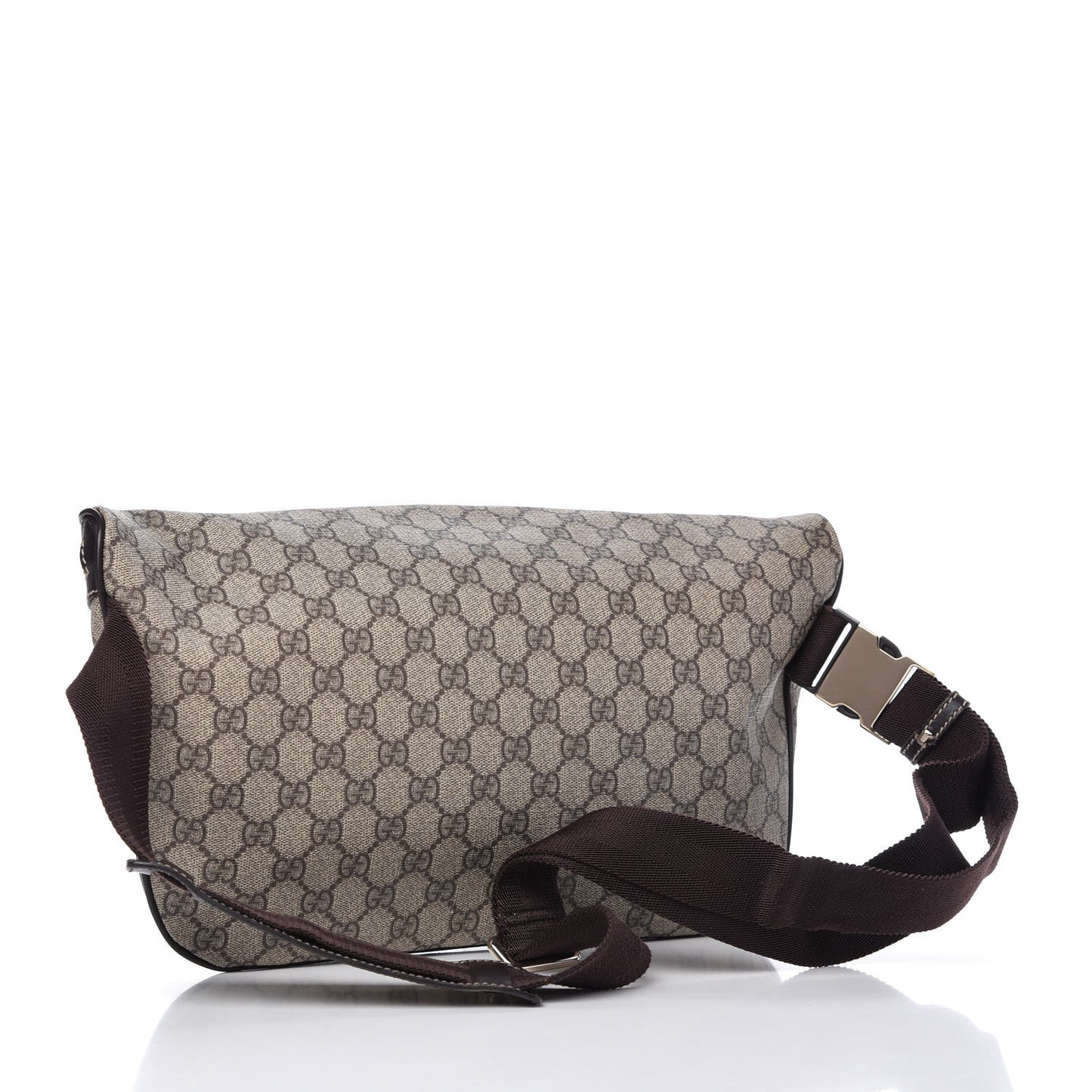 GG Supreme Monogram Belt Bag Dark Brown