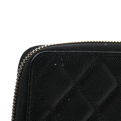 Chanel Caviar Quilted Zip Around Notebook Agenda Cover Black 8 of 8