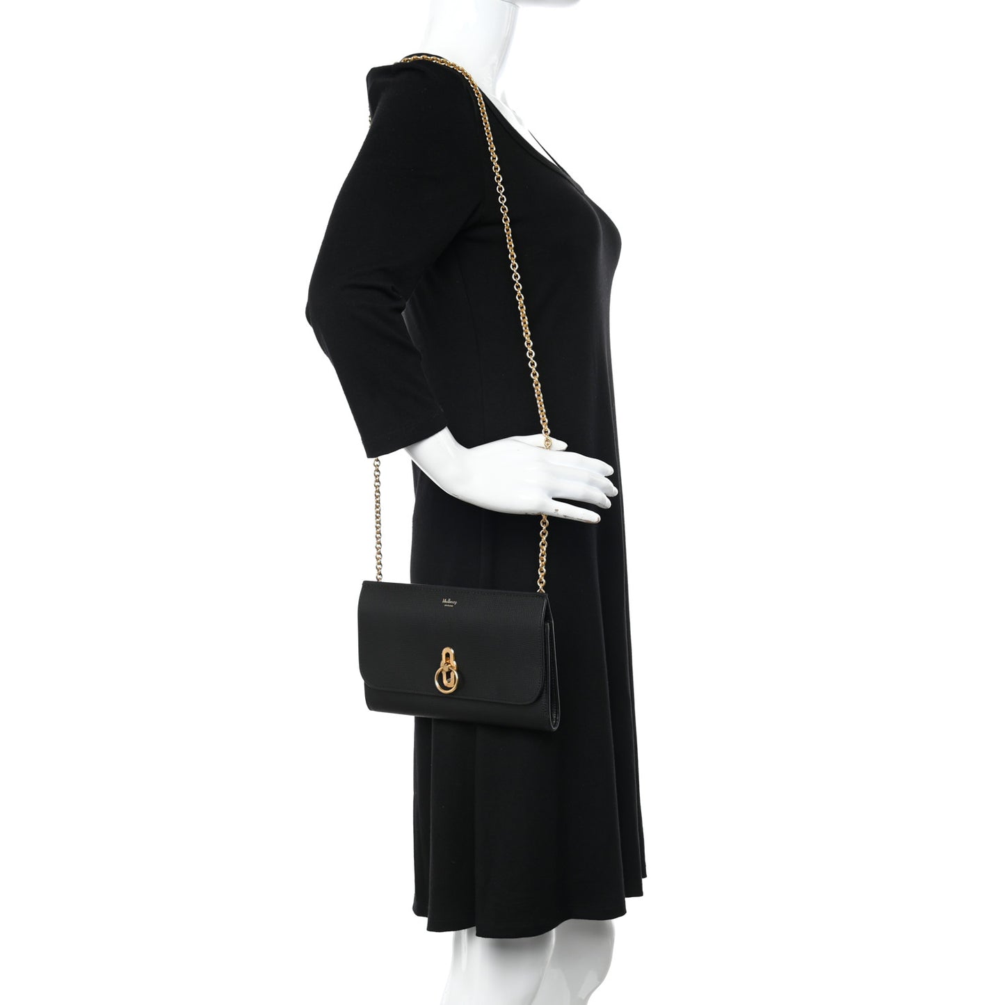 Small Classic Grain Amberley Convertible Clutch Black
