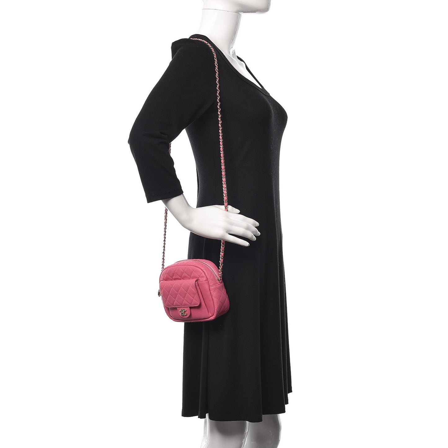 Caviar Quilted CC Day Camera Case Pink
