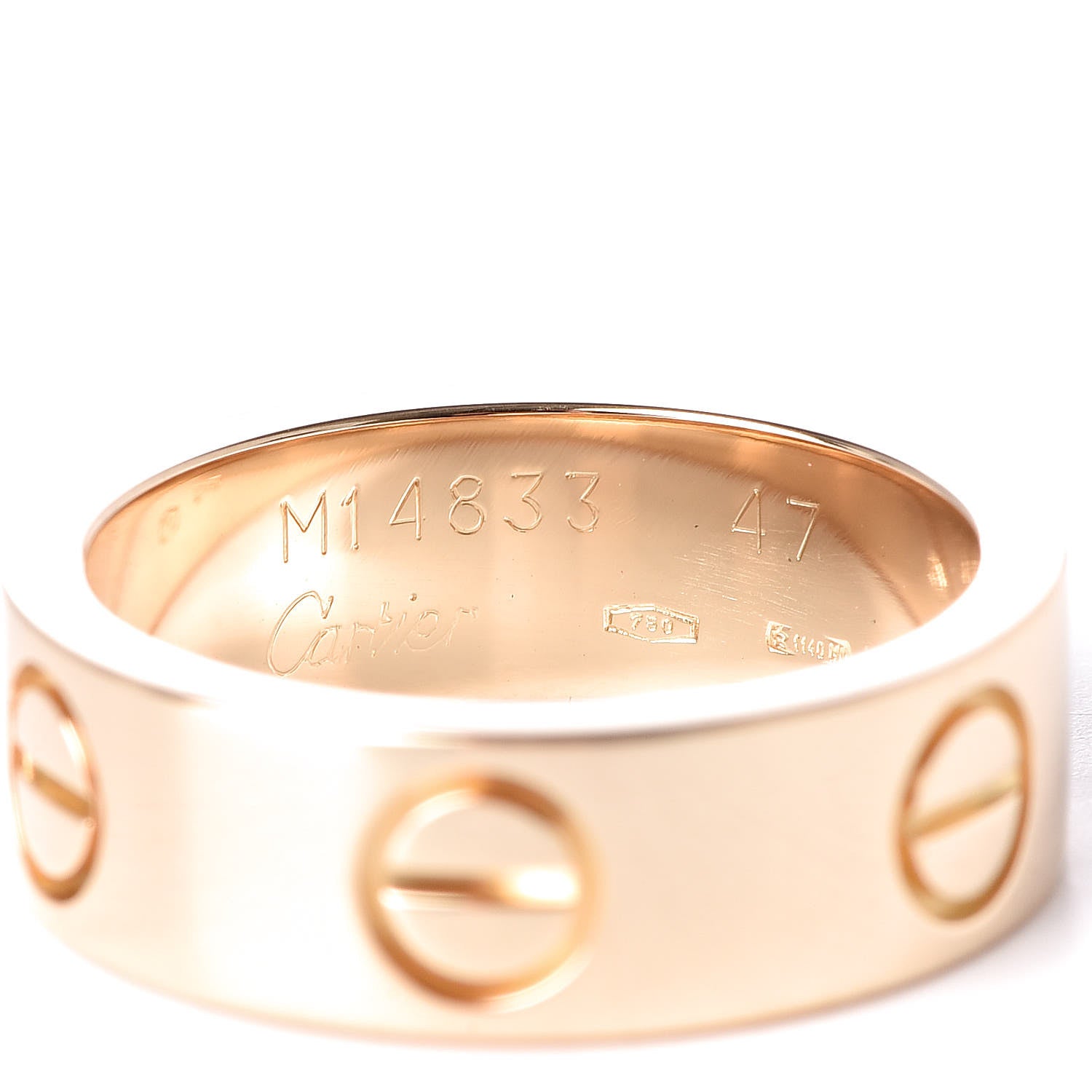 Cartier 18K Yellow Gold 5.5mm LOVE Ring 47 4 4 of 5