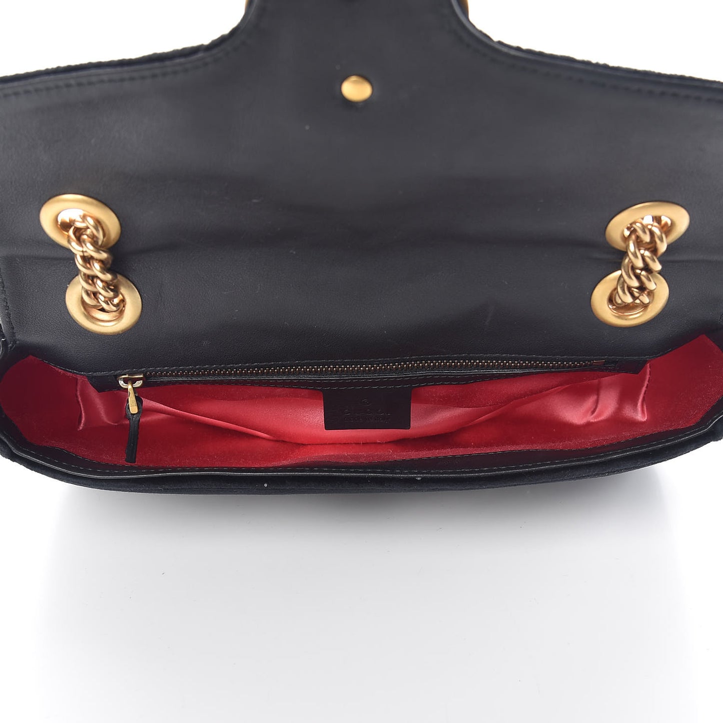 Velvet Matelasse Marquise Crystals Embroidered Small GG Marmont Shoulder Bag Black