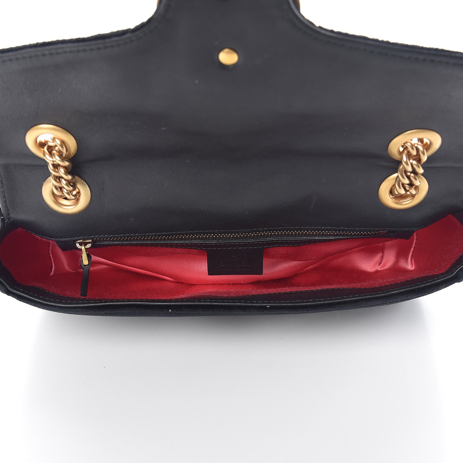 Gucci Velvet Matelasse Marquise Crystals Embroidered Small GG Marmont Shoulder Bag Black 5 of 10