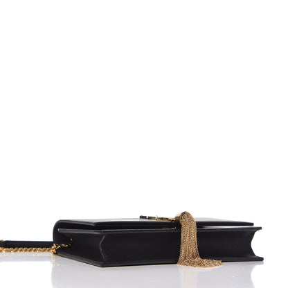 Saint Laurent Smooth Calfskin Classic Monogram Kate Tassel Chain Wallet Black 4 of 10