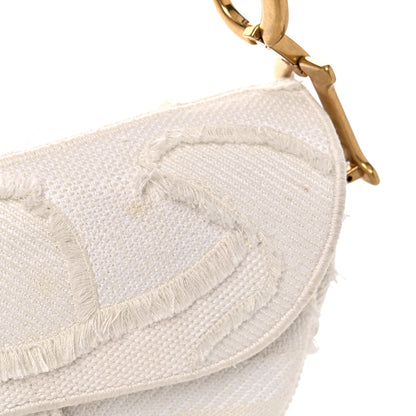 Christian Dior Canvas Embroidered Camouflage Saddle Bag White 21 of 28