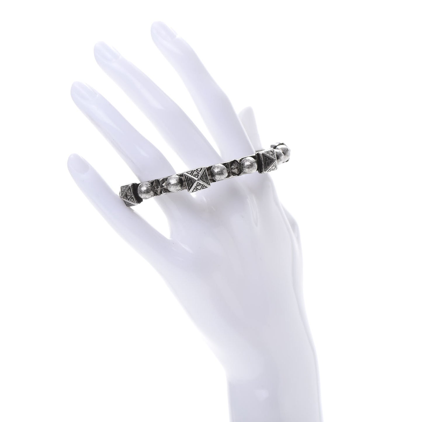 Brass Marrakech Cuff Bracelet Silver