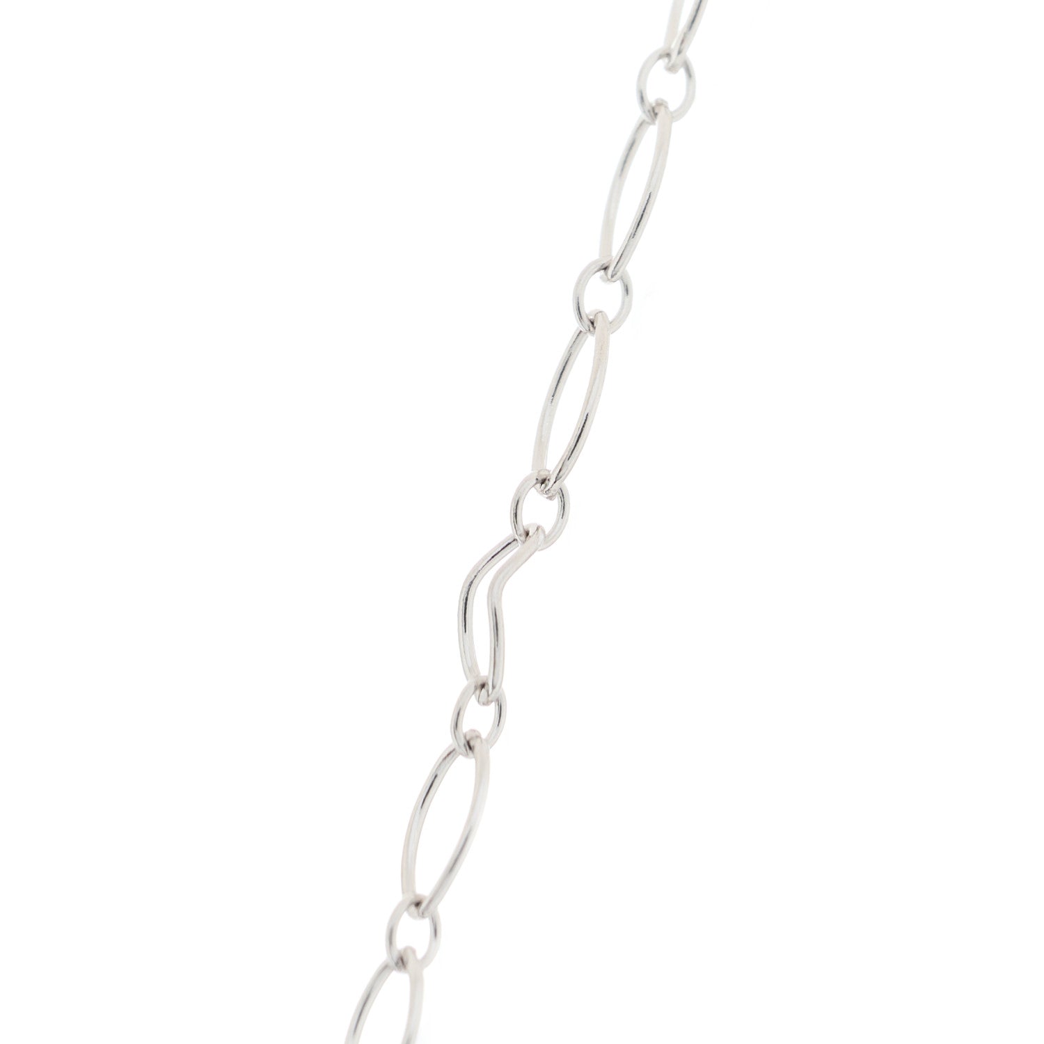 Tiffany 18K White Gold Oval Link Chain Necklace 5 of 6