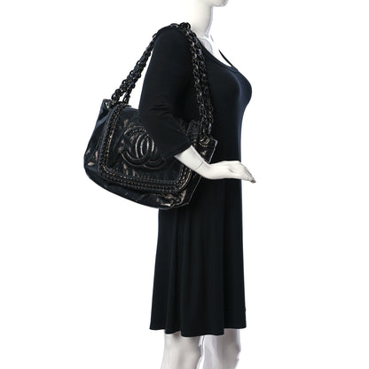 Chanel Patent Luxe Ligne Flap Black 2 of 10