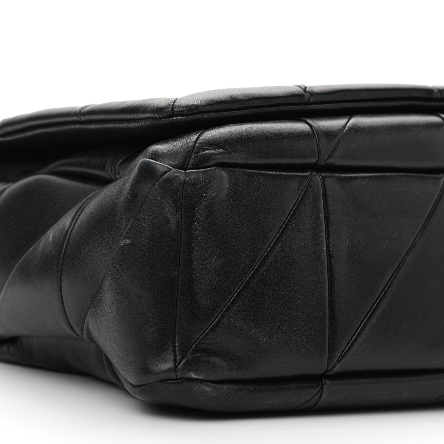 Lambskin Patchwork Monogram Large Jamie Black