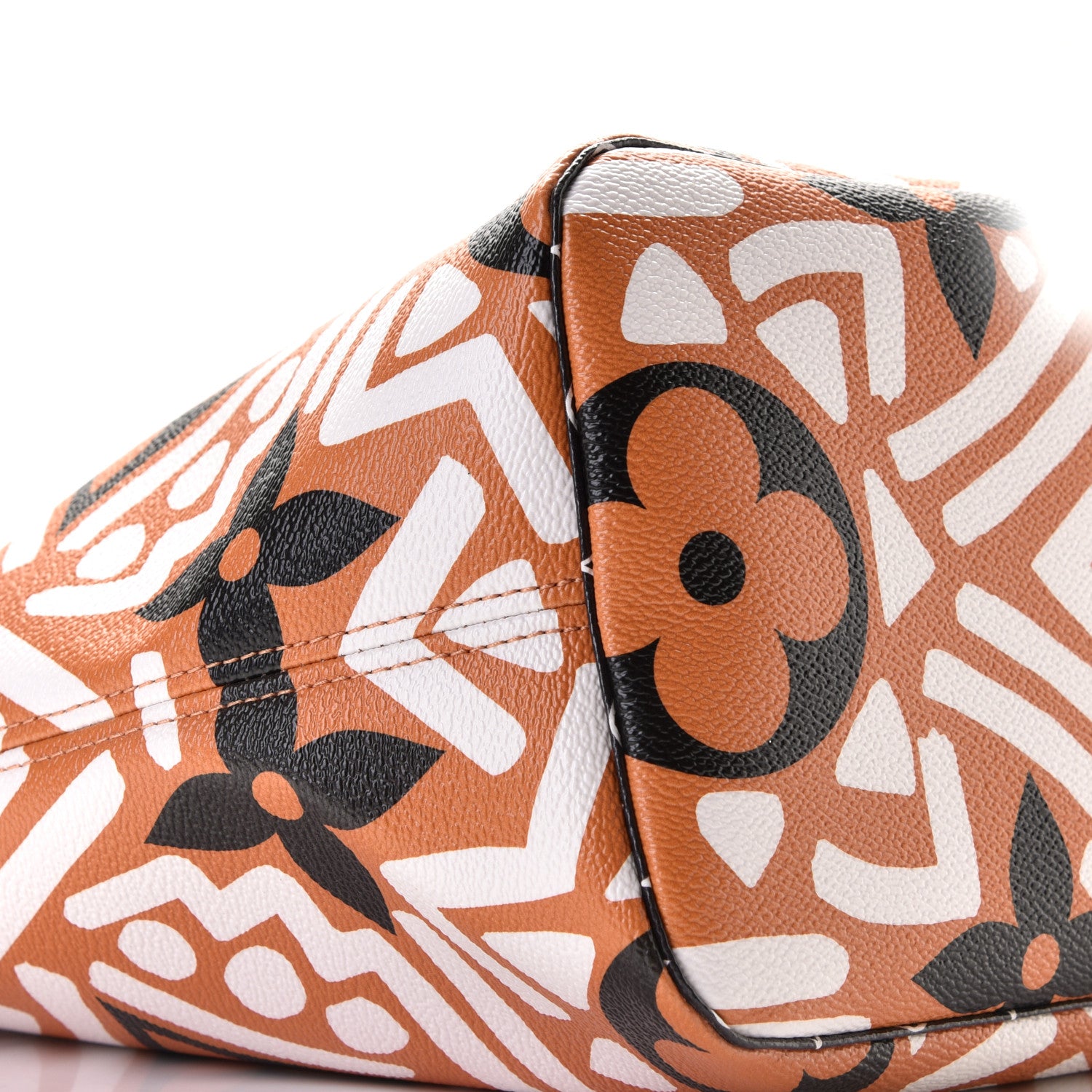 Louis Vuitton Monogram Giant Crafty Neverfull MM Creme Caramel 7 of 9