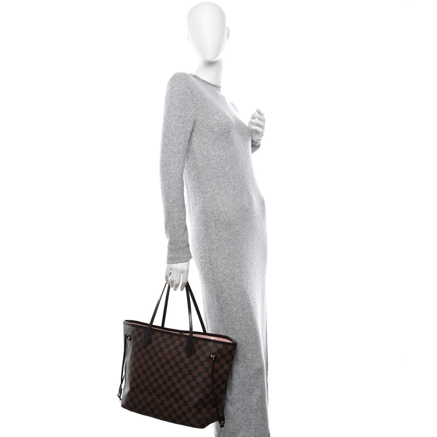 Damier Ebene Neo Neverfull MM Rose Ballerine