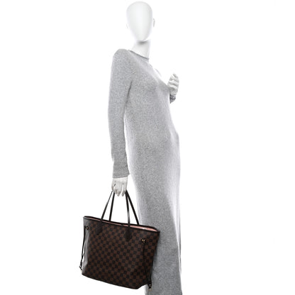Louis Vuitton Damier Ebene Neo Neverfull MM Rose Ballerine 2 of 11