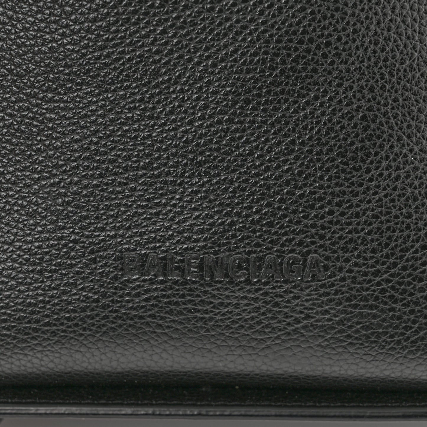 Calfskin Logo Embossed Small Tool 2.0 North-South Tote Black