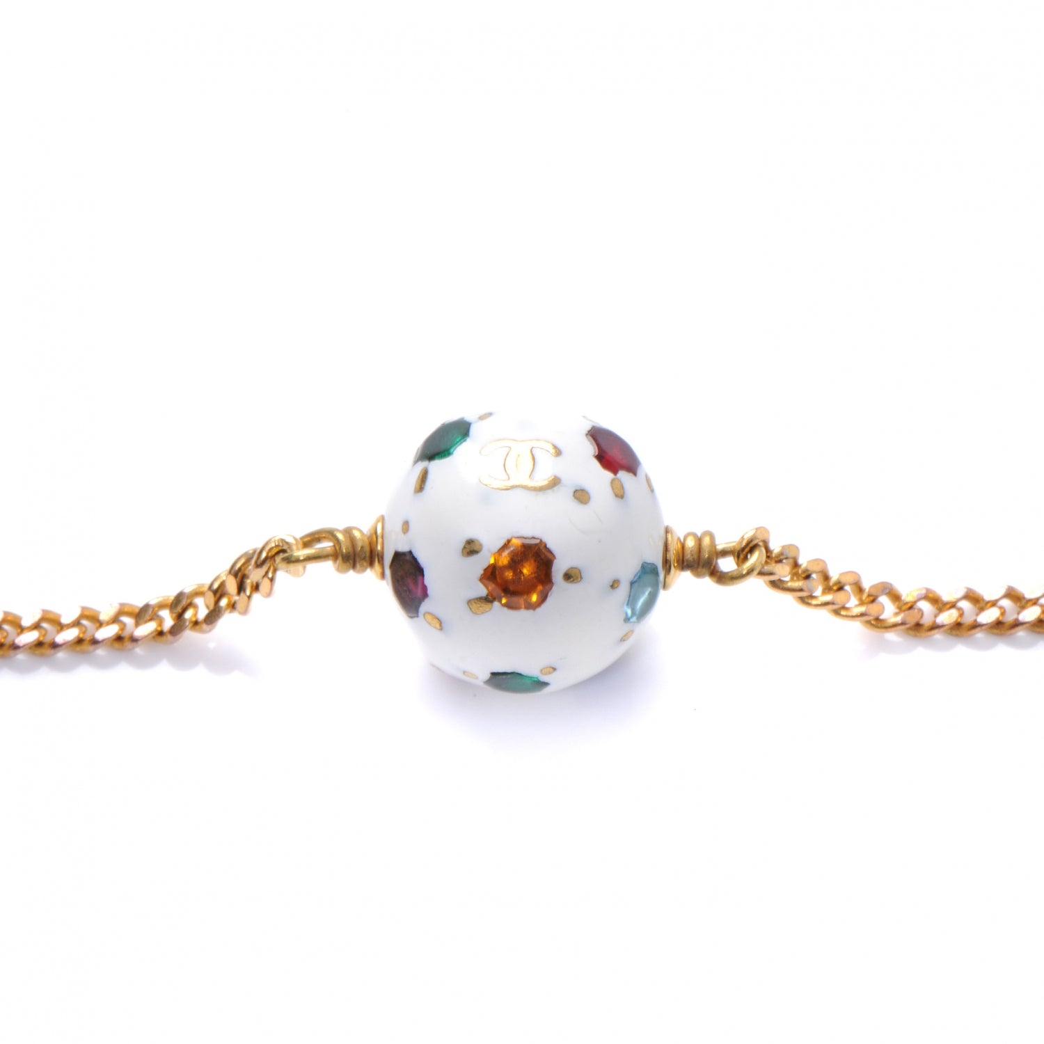 Chanel Soccer Ball Pendant Charm Bracelet 5 of 6