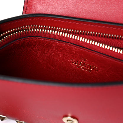 Valentino Garavani Calfskin Rockstud Phone Case With Chain Rosso Valentino 12 of 15