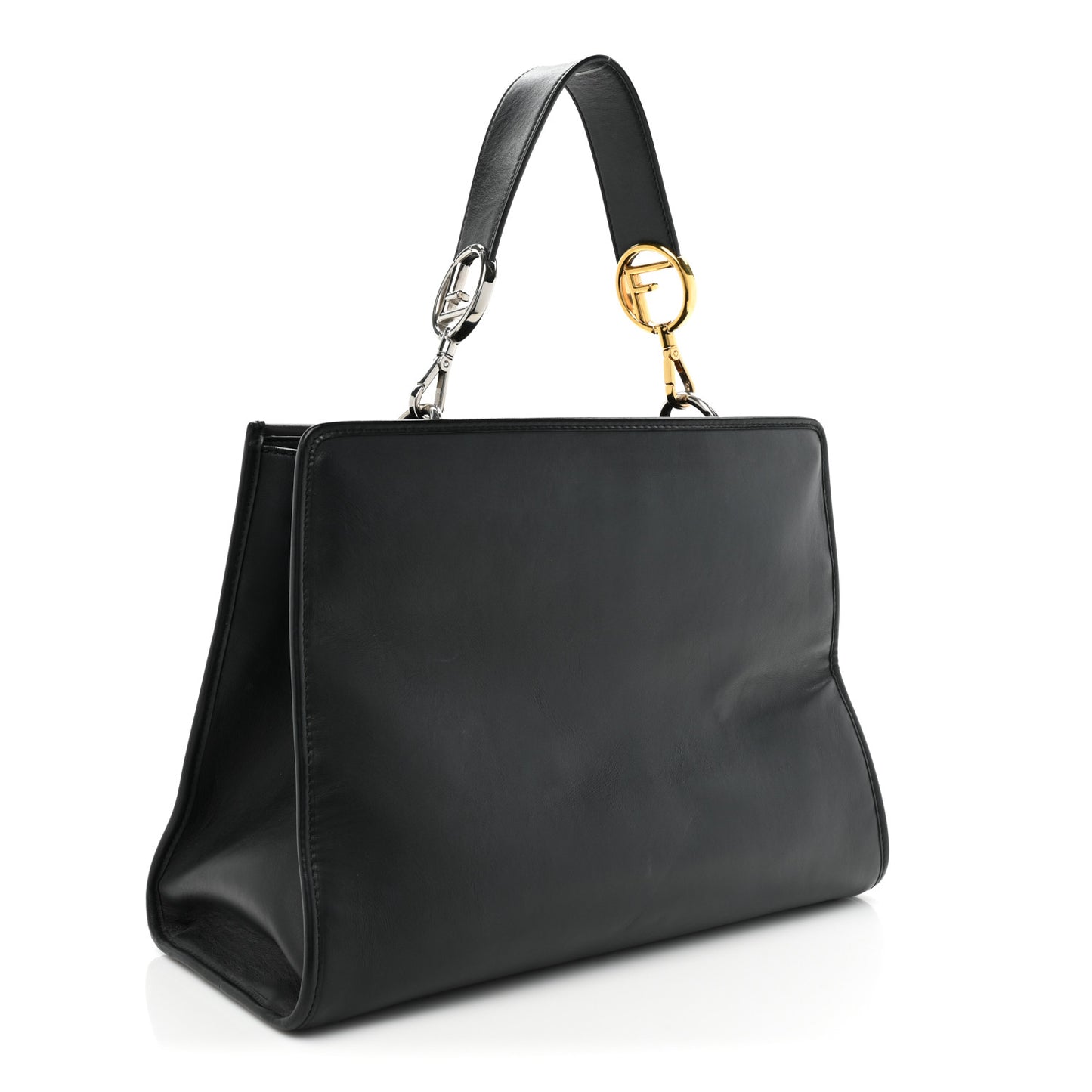 Vitello Century Opaco F is Fendi Regular Runaway Satchel Black