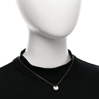 Cartier 18K Yellow Gold Diamond Mother of Pearl XS Amulette de Cartier Pendant Necklace 2 of 5