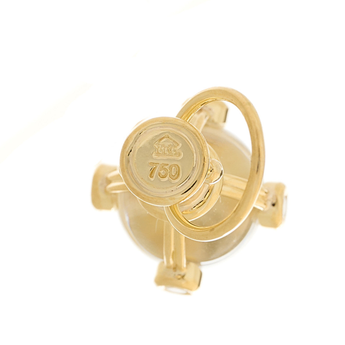 Temple St. Clair 18K Yellow Gold Diamond Rock Crystal XS Classic Round Amulet Pendant 4 of 4